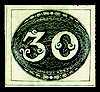 Os famosos Olhos-de-Boi, emitidos em 1° de Agosto de 1843, dia do nosso Selo Postal
