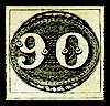 Os famosos Olhos-de-Boi, emitidos em 1° de Agosto de 1843, dia do nosso Selo Postal